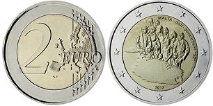 moneta Malta 2 euro 2013