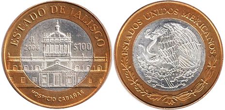 Mexico coin 100 Pesos 2006 Jalisco