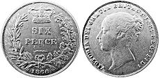 UK 6 Pence 1866