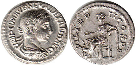 moneta Impero Romano Severo Alessandro denario 
