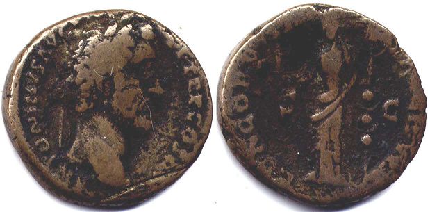 moneta Impero Romano Antonino Pio As
