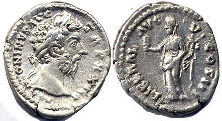 moneta Impero Romano Marco Aurelio denario 