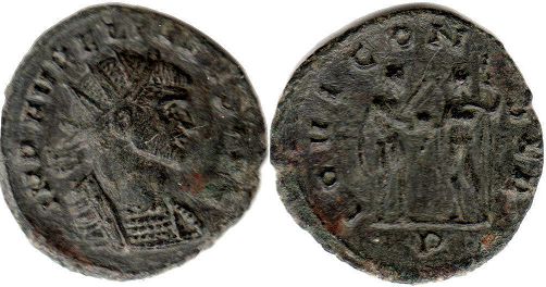 moneta Impero Romano Aureliano antoninianus