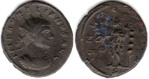 moneta Impero Romano Aureliano antoninianus