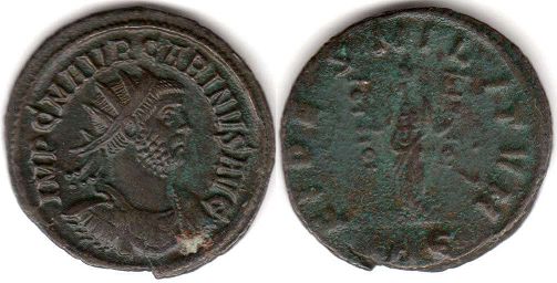 moneta Impero Romano Carinus antoninianus