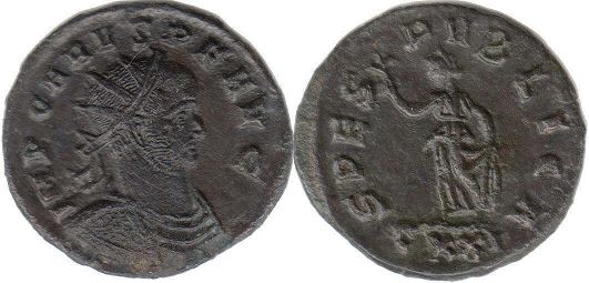 coin Roman Empire Carus antoninianus