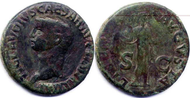 moneta Impero Romano Tiberio as