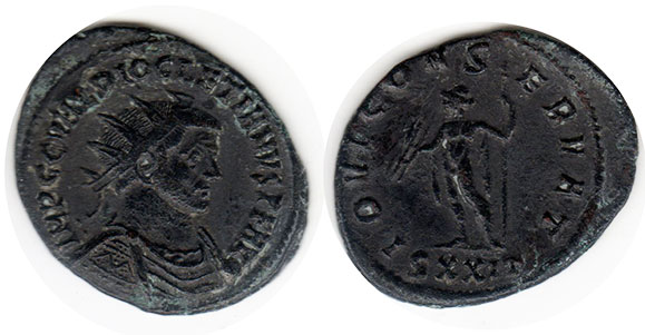 moneta Impero Romano Diocleziano antoninianus
