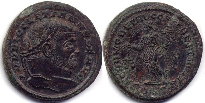 coin Roman Empire Diocletian follis