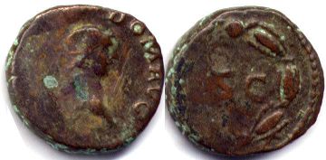 moneta Impero Romano Domiziano Quadrante
