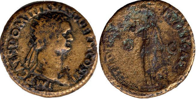 moneta Impero Romano Domiziano Dupondio 