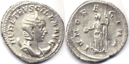 moneta Impero Romano Herennia Etruscilla antoninianus