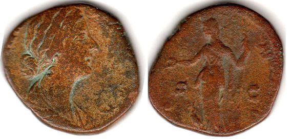 moneta Impero Romano Faustina IIas