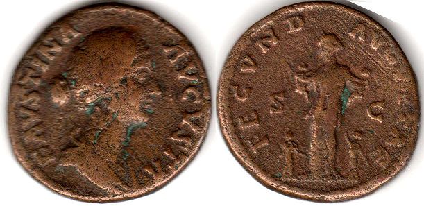 moneta Impero Romano Faustina IIas