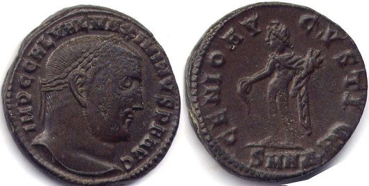 moneta Impero Romano Galerio follis