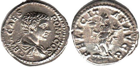 moneta Impero Romano Geta denario 