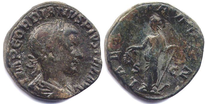 moneta Impero Romano Gordiano III Sesterzio