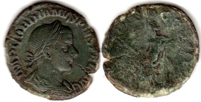 moneta Impero Romano Gordiano III Sesterzio