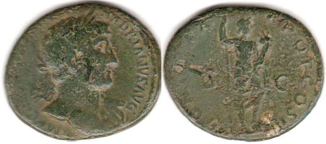 moneta Impero Romano Adriano As 