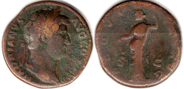 moneta Impero Romano Adriano Sesterzio 