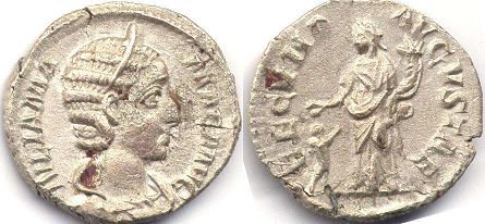 coin Roman Empire Julia Mamaea denarius