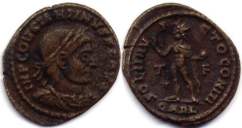 moneta Impero Romano Costantino I il grande follis