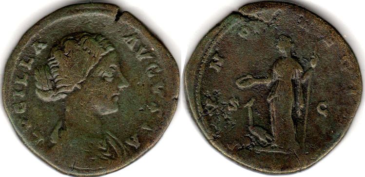 coin Roman Empire Lucilla Sestertius