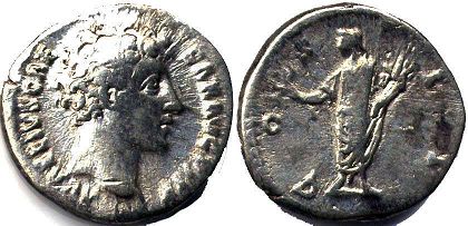 moneta Impero Romano Marco Aurelio denario 