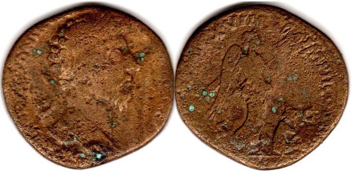 moneta Impero Romano Marco Aurelio Sesterzio