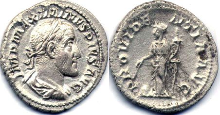 moneta Impero Romano Massimino I Trace denario 