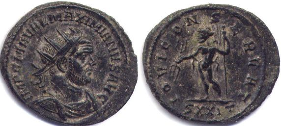 moneta Impero Romano Massimiano antoninianus