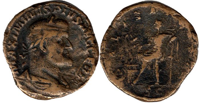 moneta Impero Romano Massimino I Trace Sesterzio