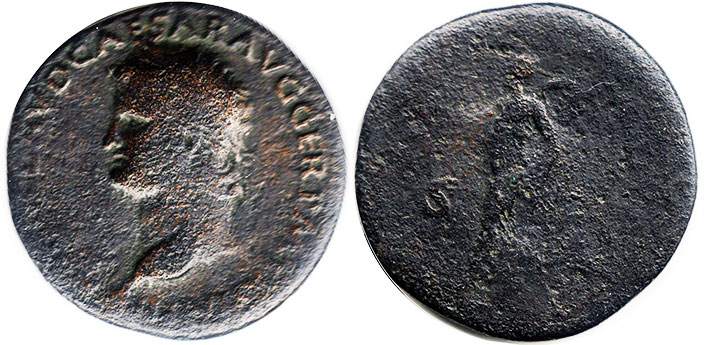 moneta Impero Romano Nerone Dupondio