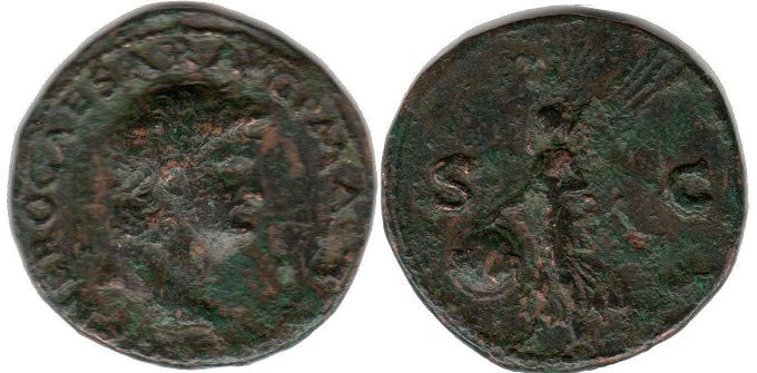 moneta Impero Romano Nerone as