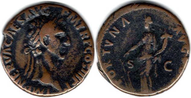 moneta Impero Romano Nerve as