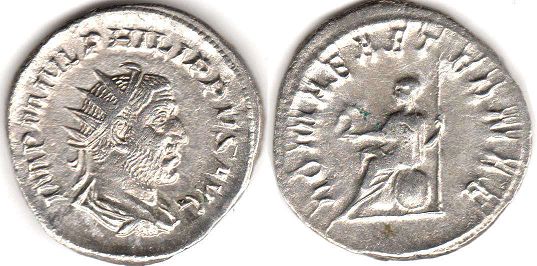 moneta Impero Romano Filippo I l'Arabo antoninianus