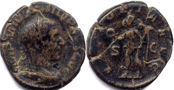 moneta Impero Romano Filippo I l'Arabo Sesterzio 
