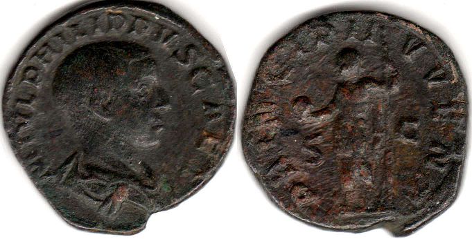 coin Roman Empire Philip II Sestertius 
