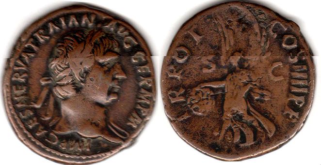 moneta Impero Romano Traiano As 
