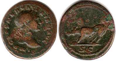 moneta Impero Romano Traiano Quadrante