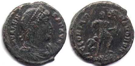 moneta Impero Romano Valente