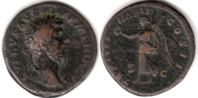 moneta Impero Romano Lucio Vero as