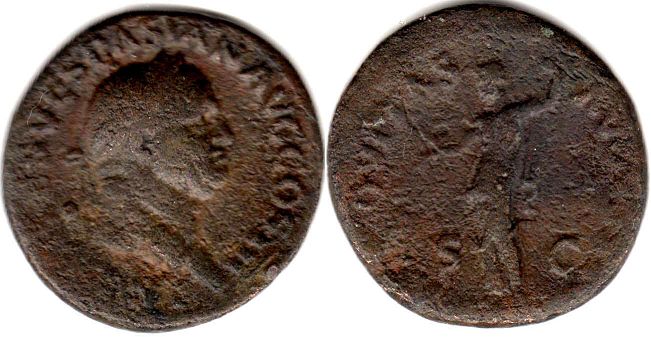 moneta Impero Romano Vespasiano as
