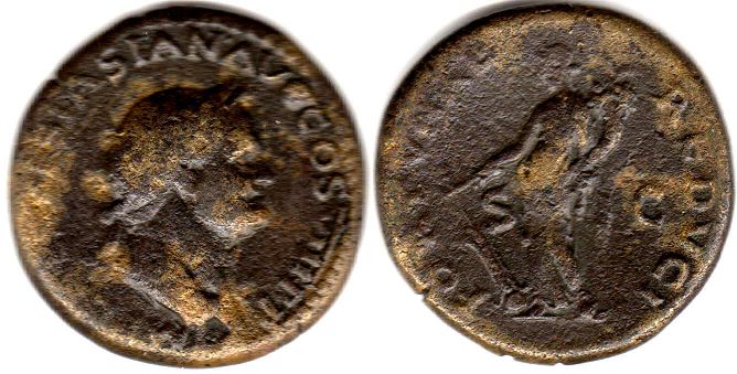 moneta Impero Romano Vespasiano dupondius