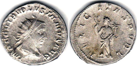 moneta Impero Romano Volusiano antoninianus