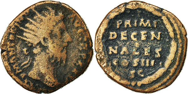 moneta Impero Romano Marco Aurelio dupondius