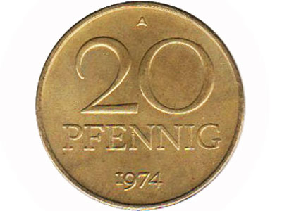 25 und 20 Pfennig