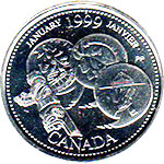 Canada 25 cents 1999 piece