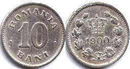 coin Romania 10 bani 1900