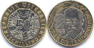 coin Austria 50 schilling 2000